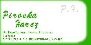 piroska harcz business card